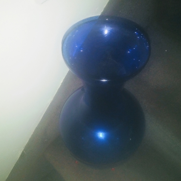 Tall Cobalt Blue w/Gold Vase - Picture 4 of 4
